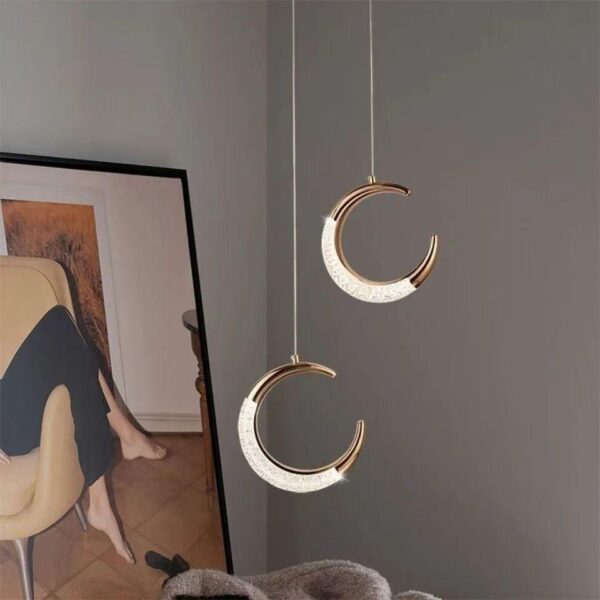 LED Half Moon Chandalier Pendant Light