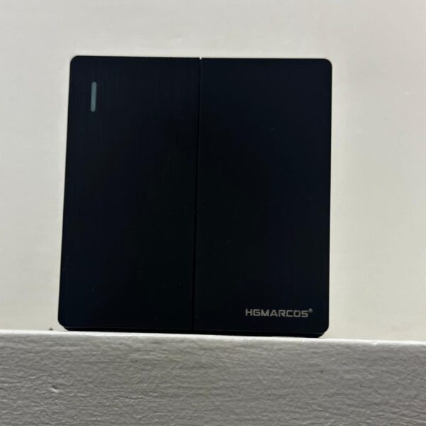 Executive 2 gang 2 way black switch