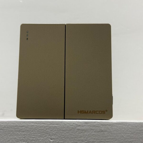 Executive 2 gang 2 way gold wall switch