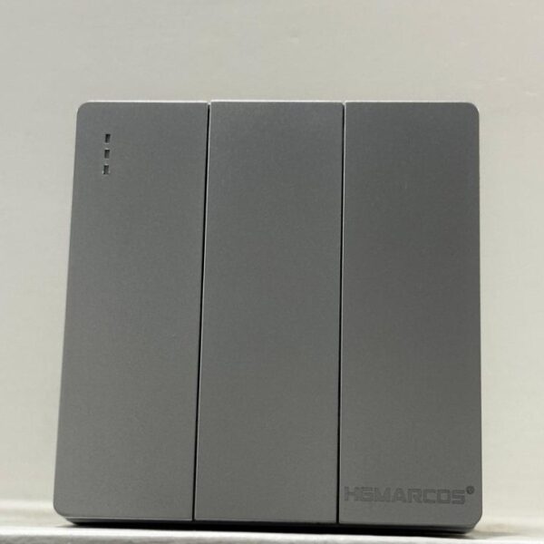 Executive Silver 3 Gang 2 Way Wall Switch