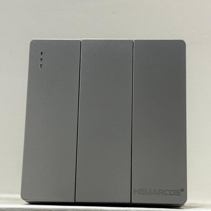 Executive Silver 3 Gang 2 Way Wall Switch