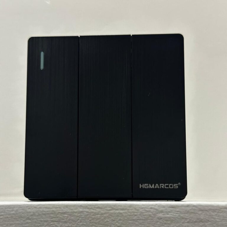 Sleek Black 3 Gang 2 Way Switch