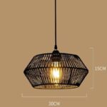 Modern Black Woven Pendant Light
