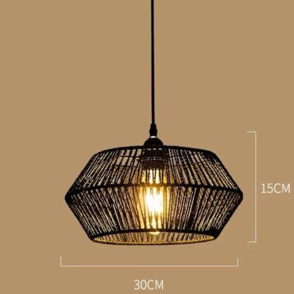 Modern Black Woven Pendant Light