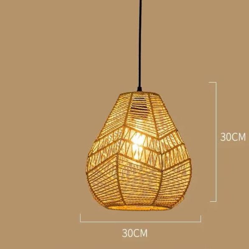 Rattan Pendant Light – Handwoven Hanging Lamp
